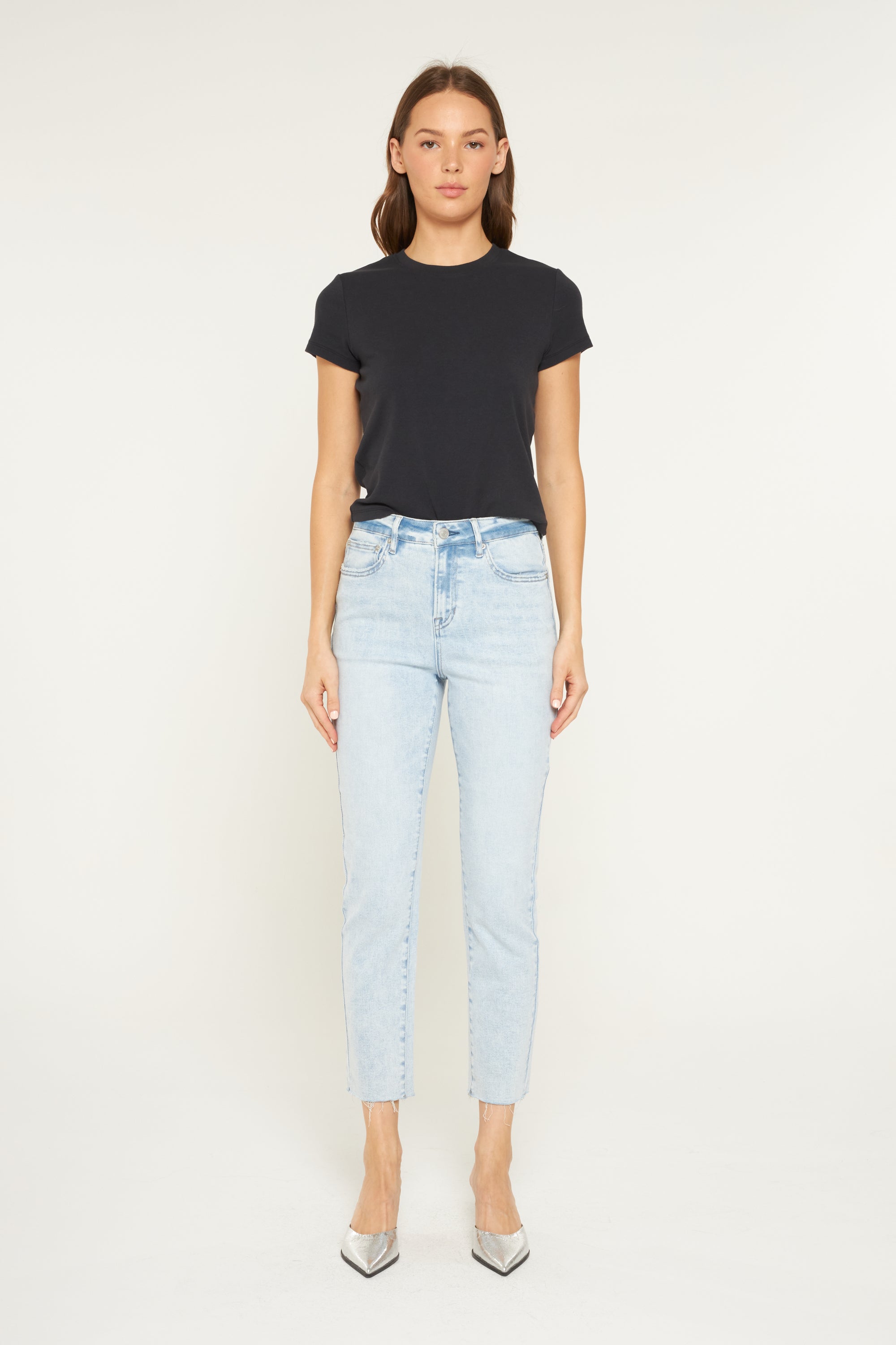 Mica Denim Super High Rise Raw Hem Easy Skinny Secondary image
