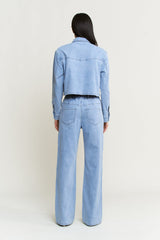 High Rise Elastic Wb Wide Leg