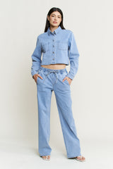 Cropped Denim Shirt