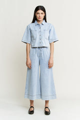 Cropped Denim Shirt