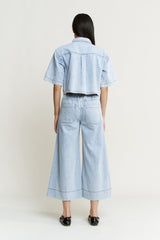 Cropped Denim Shirt