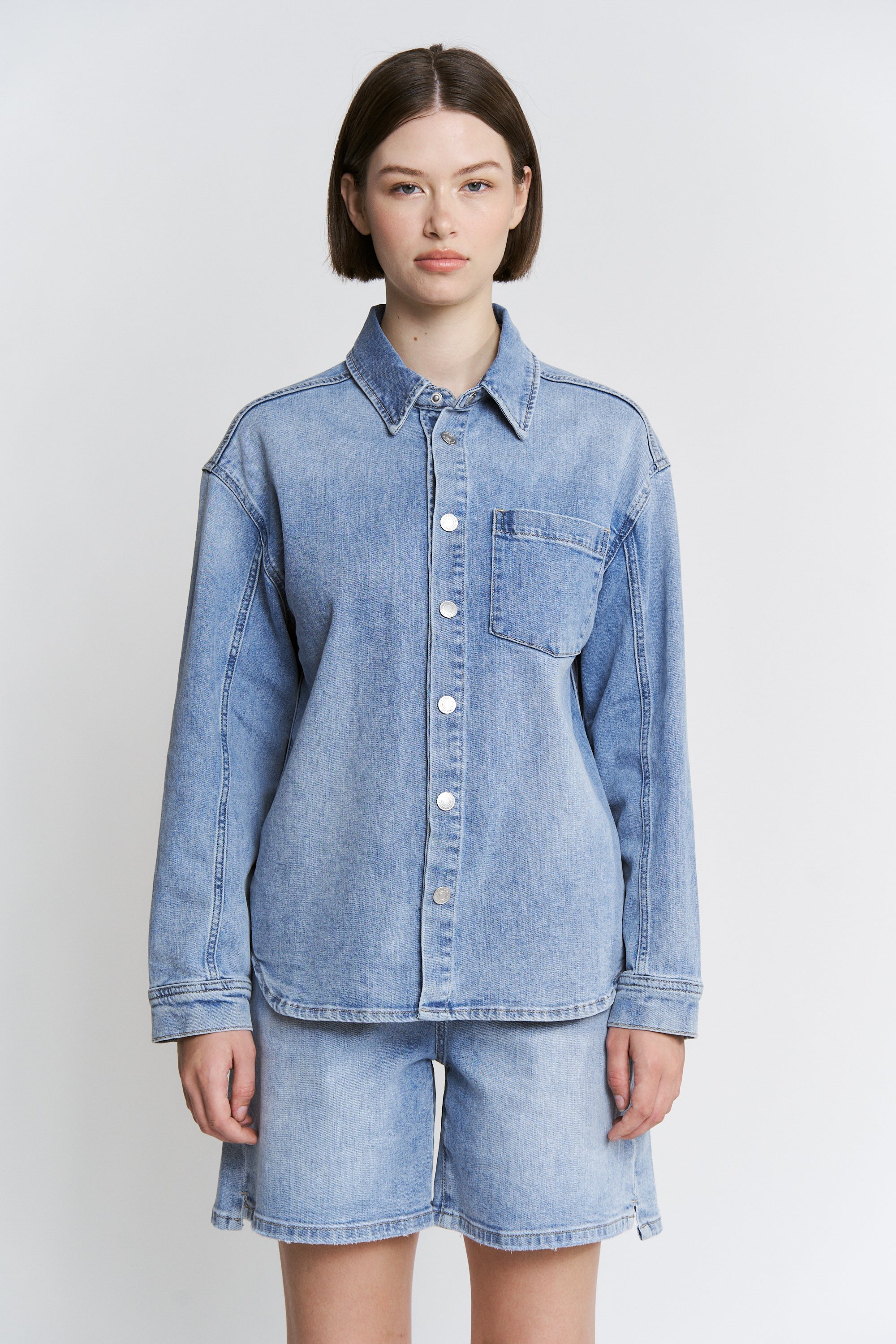 Mica Denim Washed Denim Shirt Secondary image
