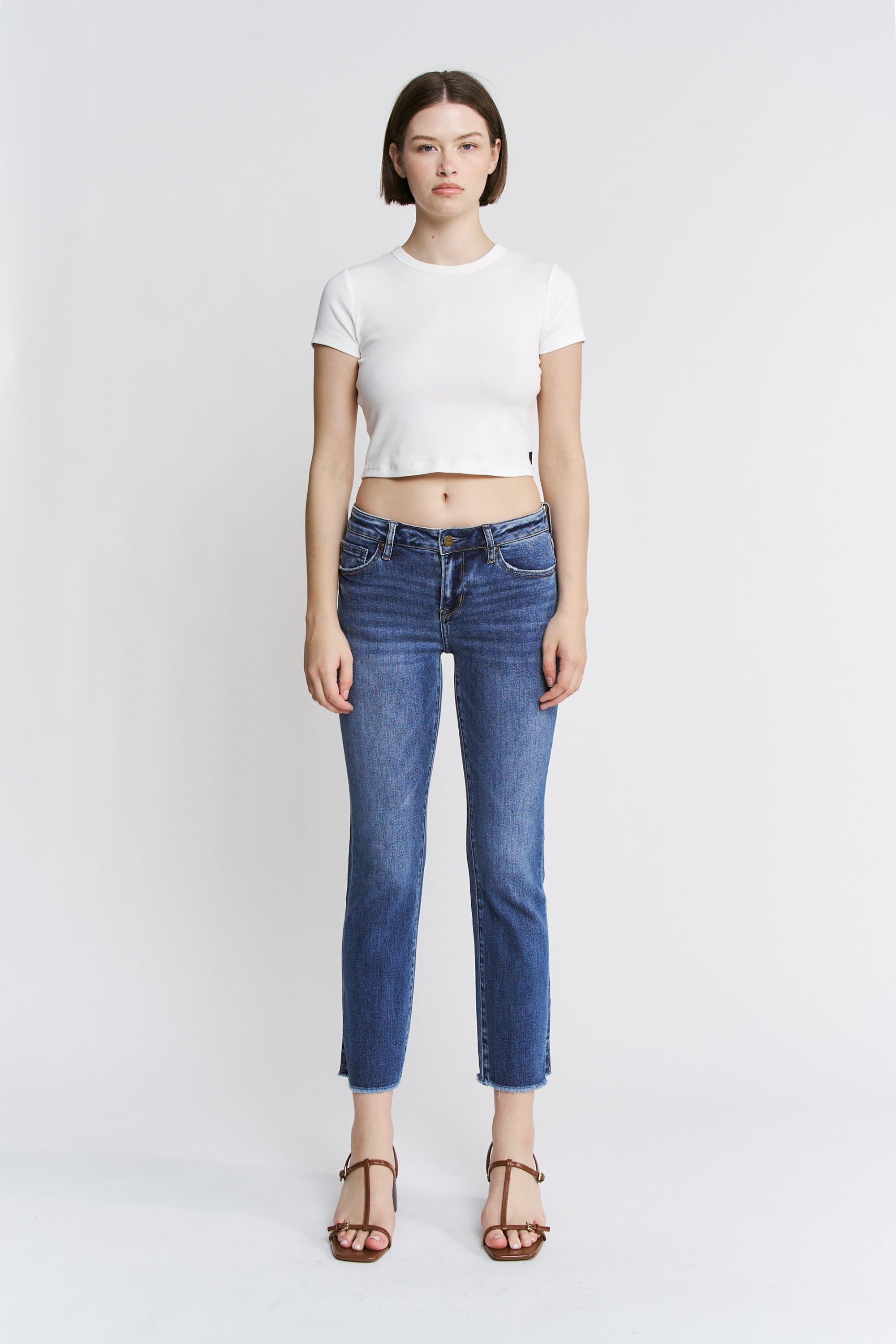 Mica Denim Freestyle Mid Rise Crop Secondary image