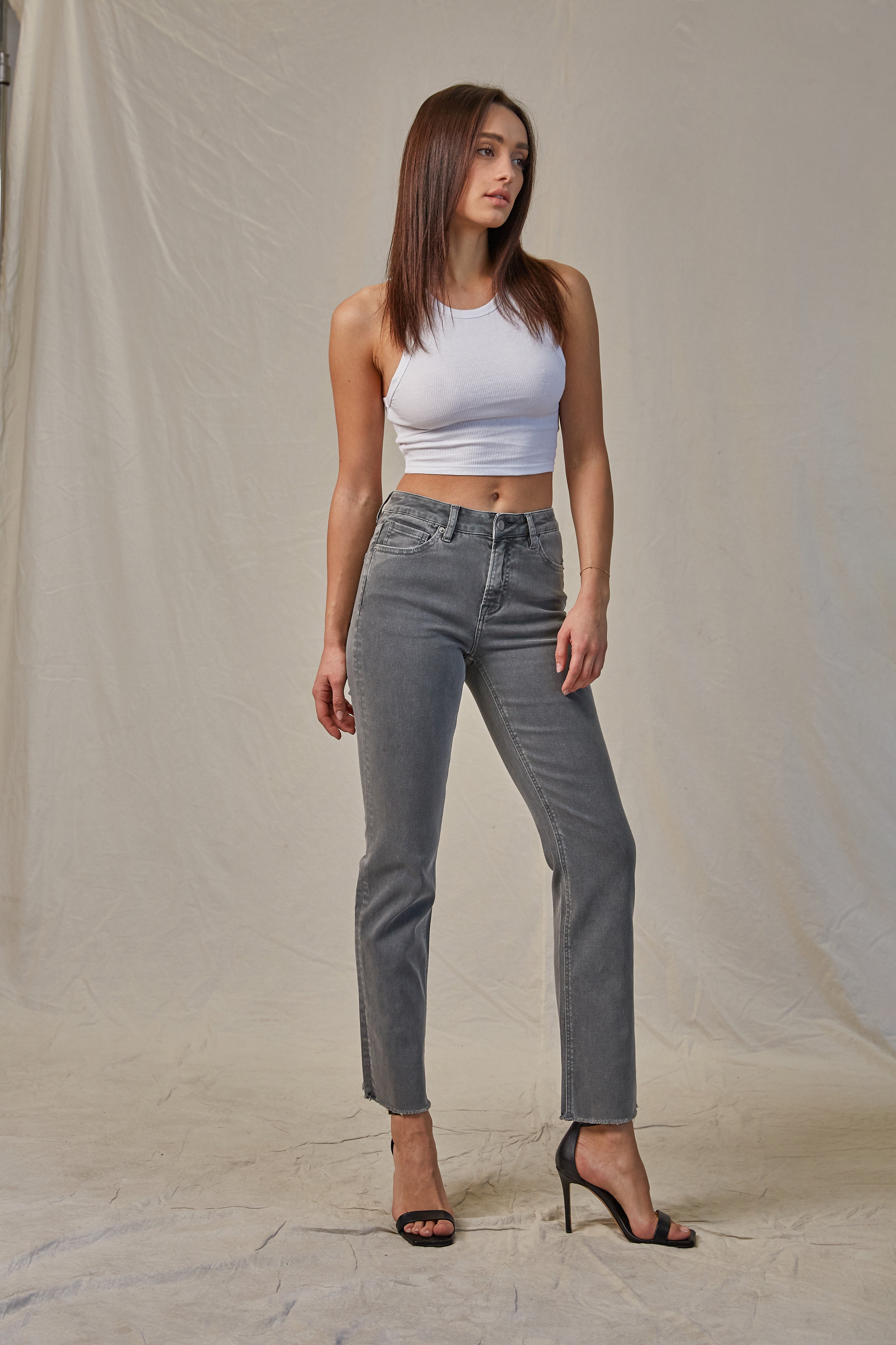 Mica Denim High Rise Vintage Garment Dyed Straight Secondary image