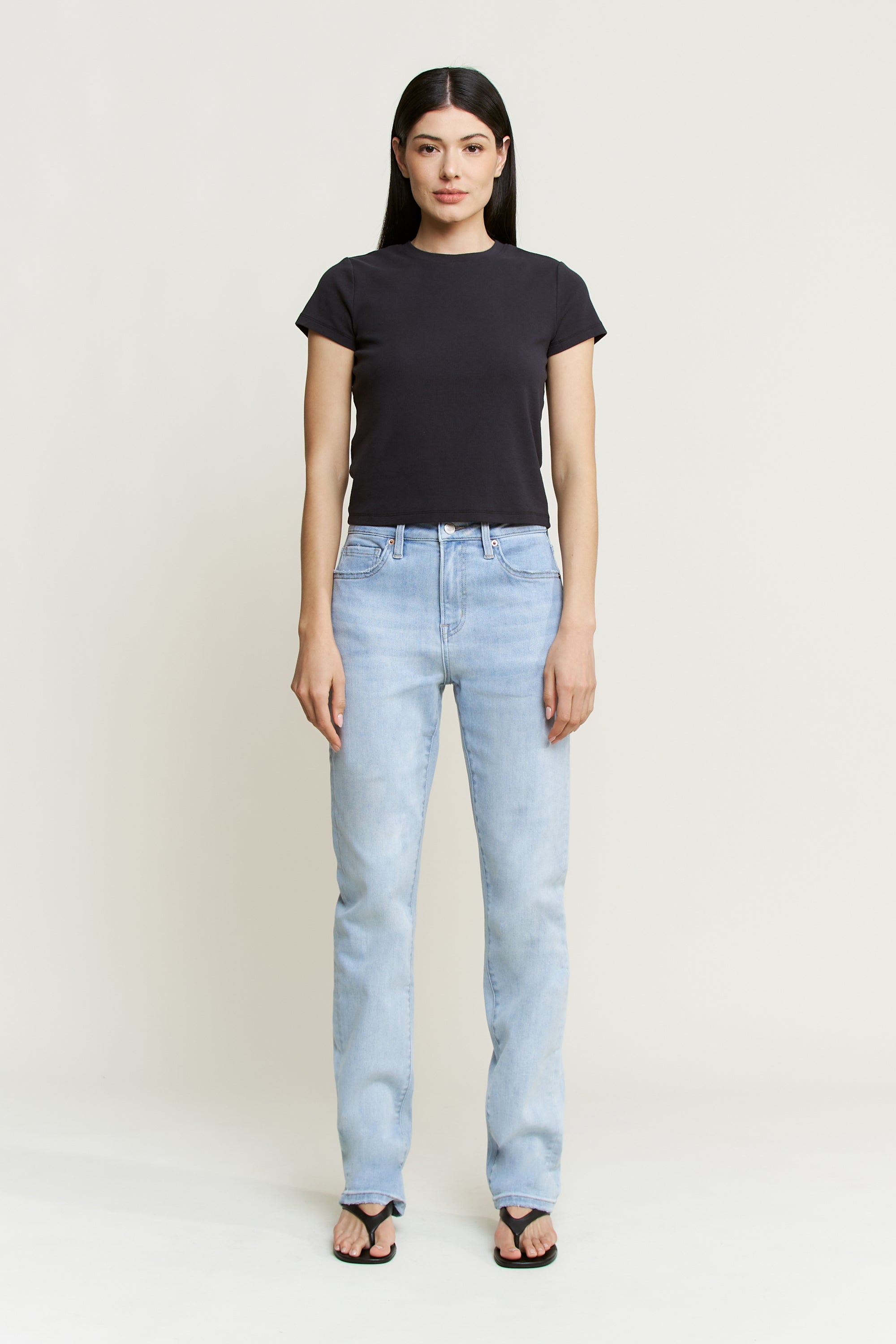 Mica Denim High Rise Straight Jeans - Tummy Tuck Secondary image