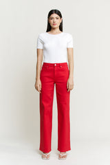 High Rise Straight Leg W Loose Fit