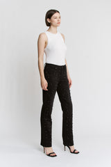 High Rise Straight With Embellished Jeans