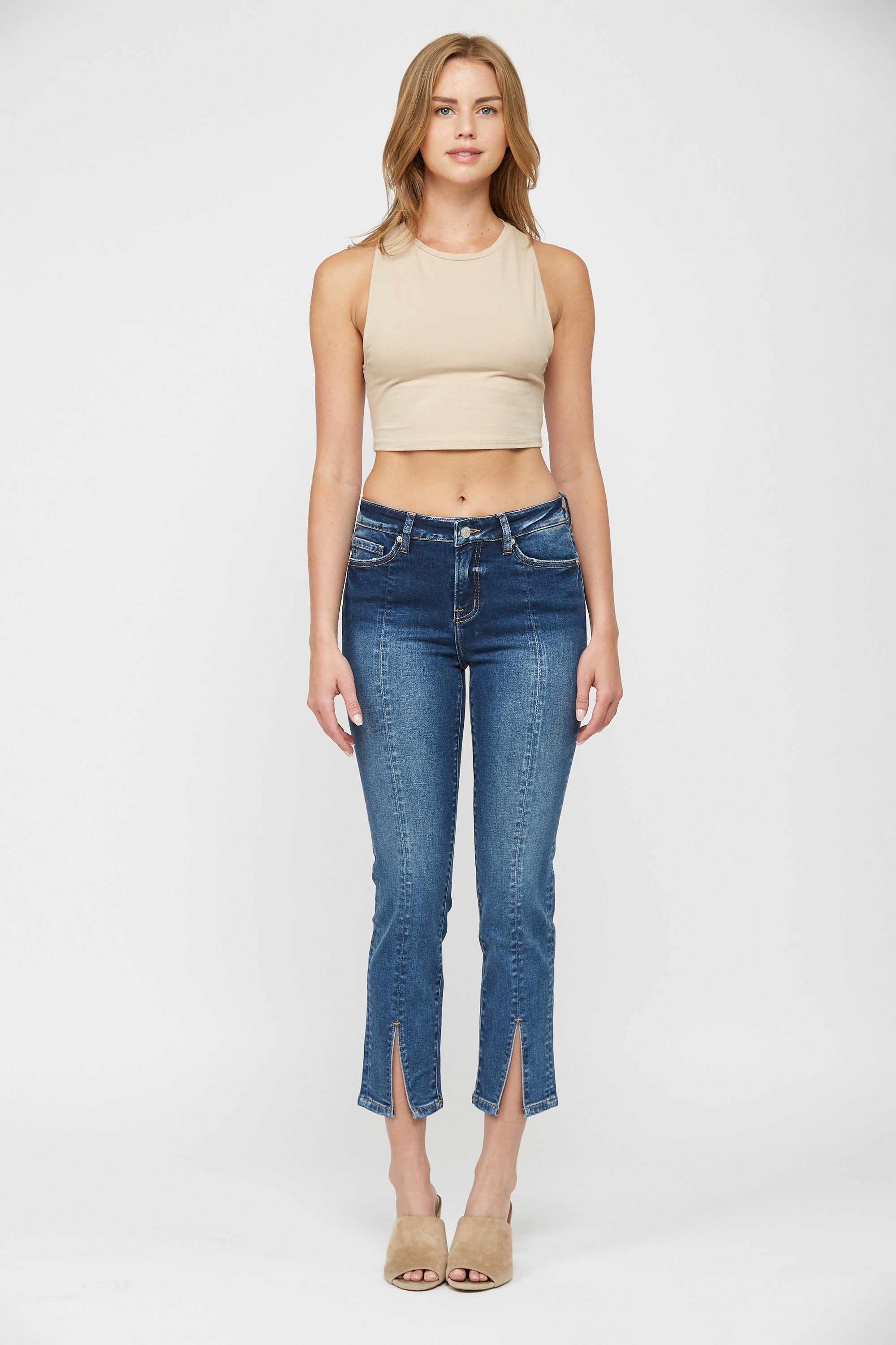 Mica Denim Mid Rise Slim Crop Straight Secondary image