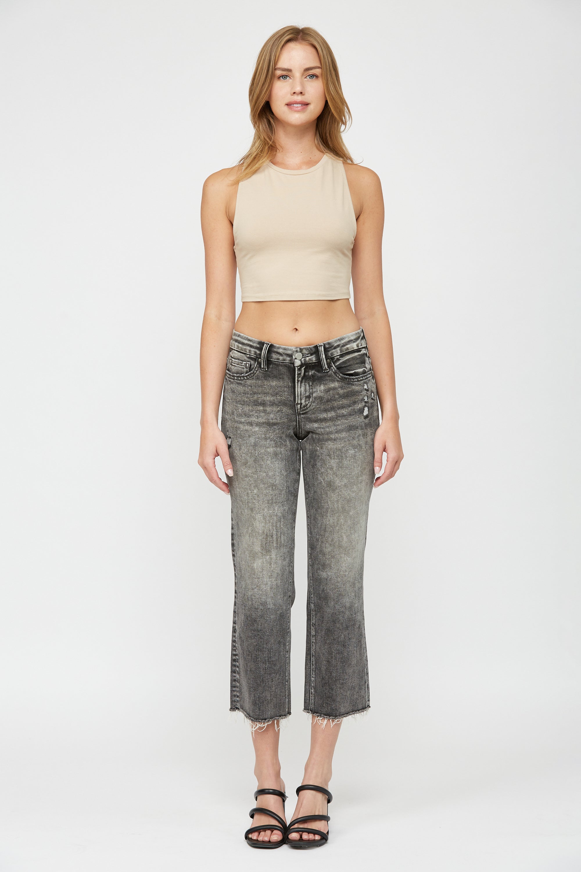 Mica Denim Mid Rise Wide Straight Crop Secondary image