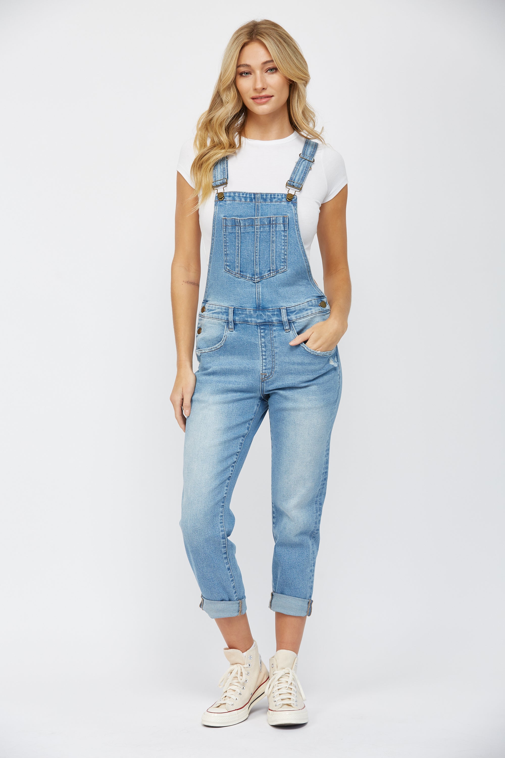 Mica Denim Stretch Boyfriend Overall Secondary image