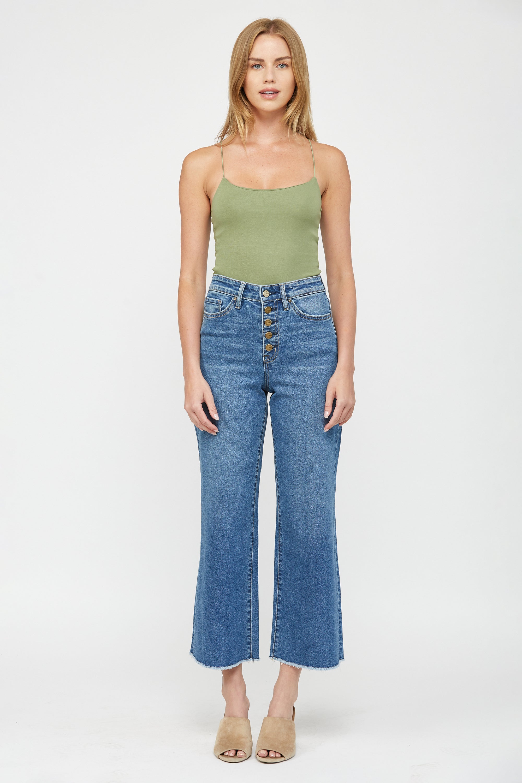 Mica Denim Wide Leg Crop Secondary image