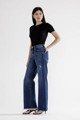 Super High Rise Seam Front Wide Leg