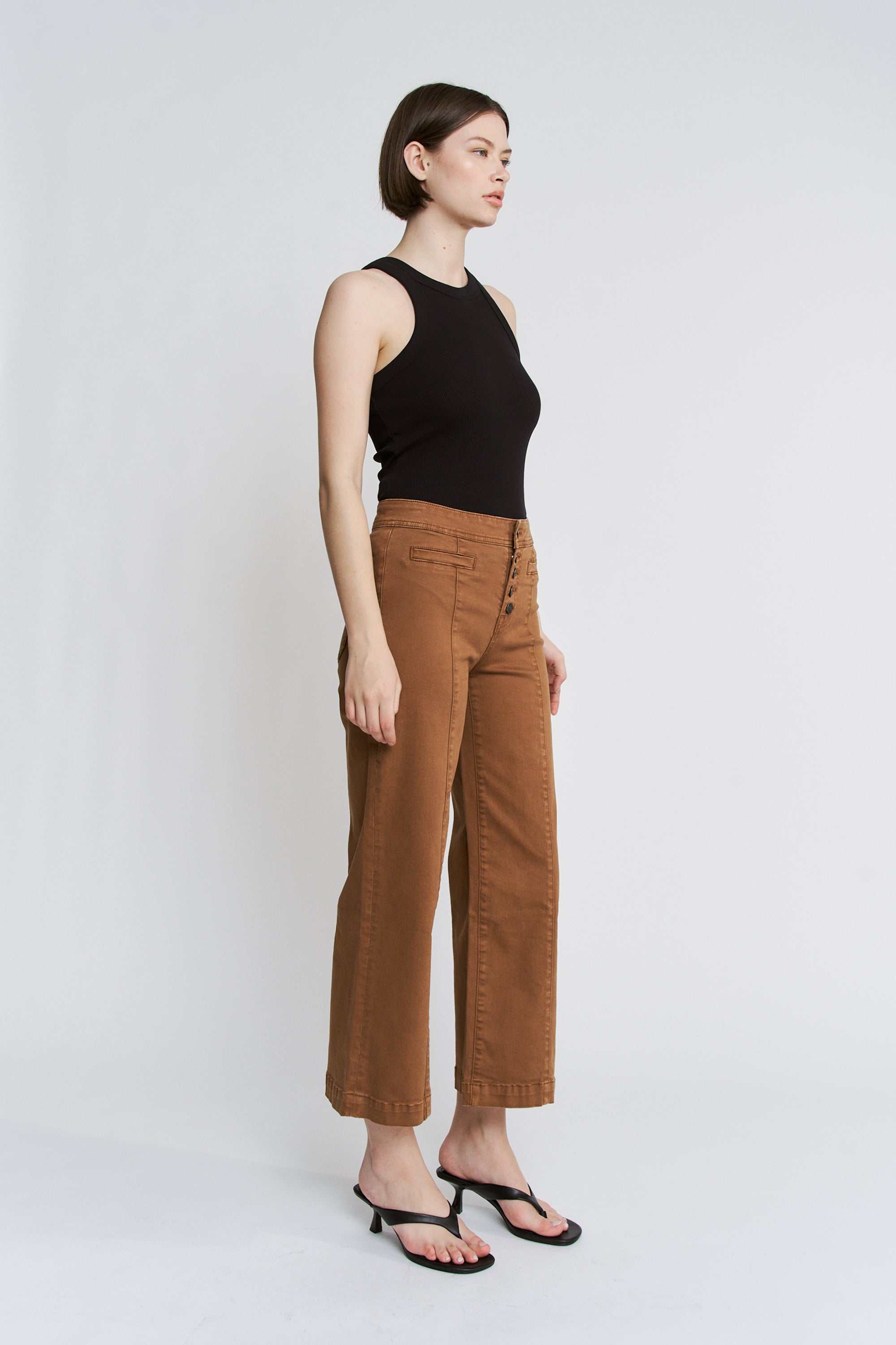 High Rise Wide Crop Leg
