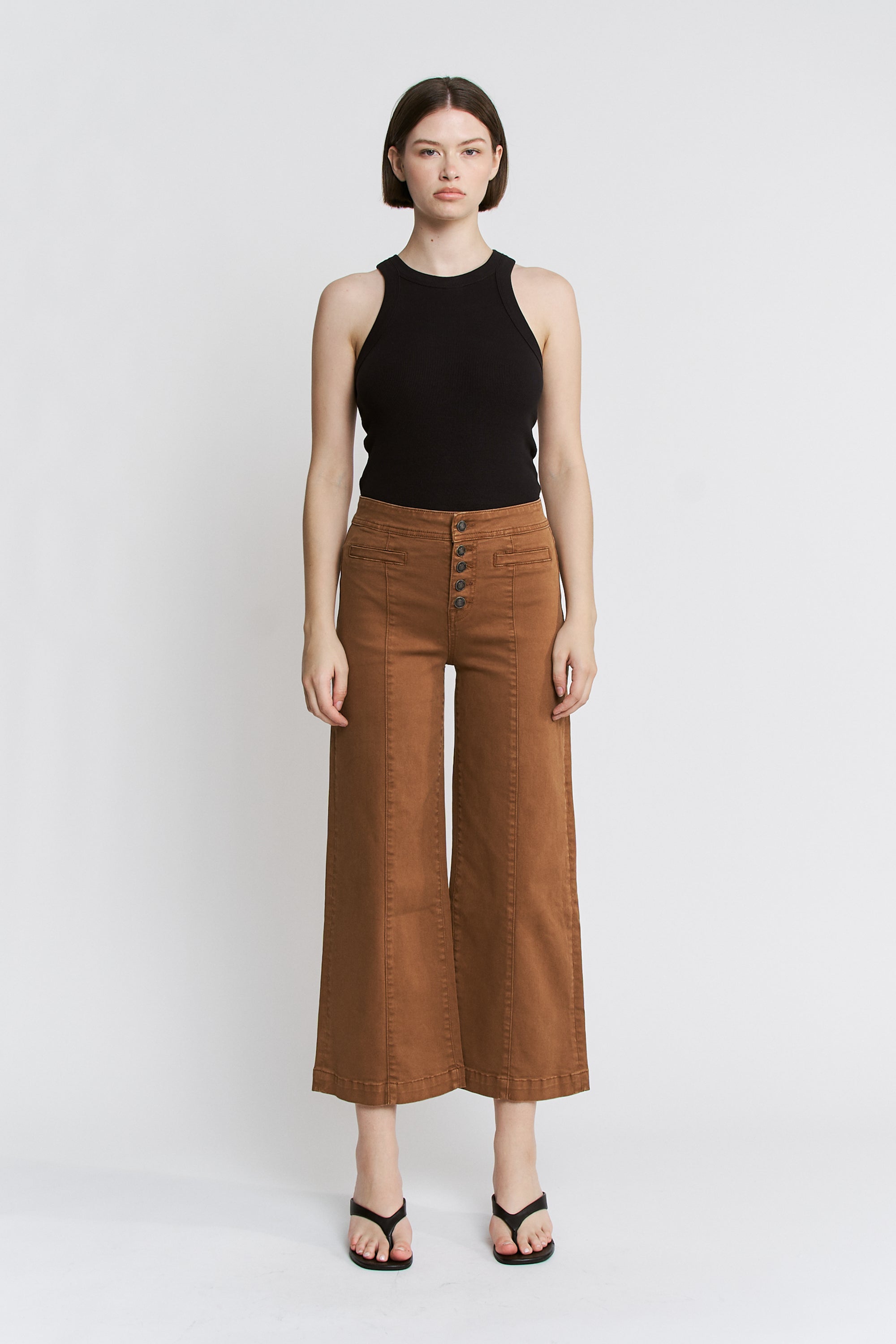 High Rise Wide Crop Leg