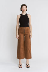 High Rise Wide Crop Leg