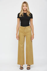 High Rise Wide Leg With Front Pocket Details