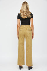 High Rise Wide Leg With Front Pocket Details