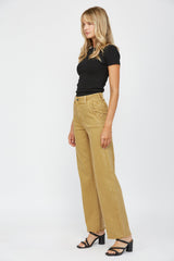 High Rise Wide Leg With Front Pocket Details