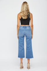 High Rise Crop Wide Leg