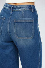 HIGH RISE CROP WIDE LEG