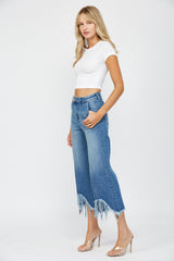 High Rise Cropped Wide Leg