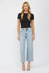 High Rise Ankle Wide Leg