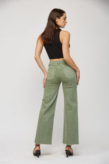 High Rise Wide Leg W Crop