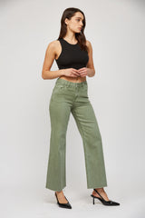 High Rise Wide Leg W Crop
