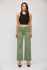 High Rise Wide Leg W Crop