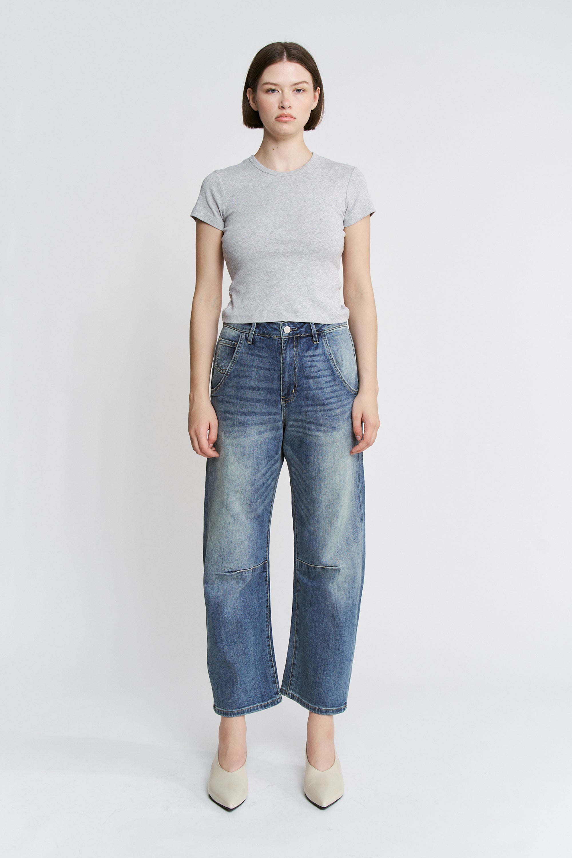Mica Denim Super High Rise Barrel-leg Jeans Secondary image