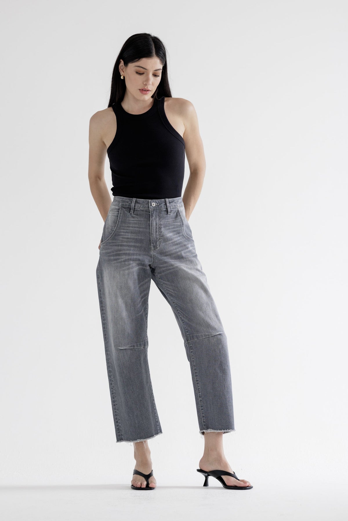 Super High Barrel-leg Jeans