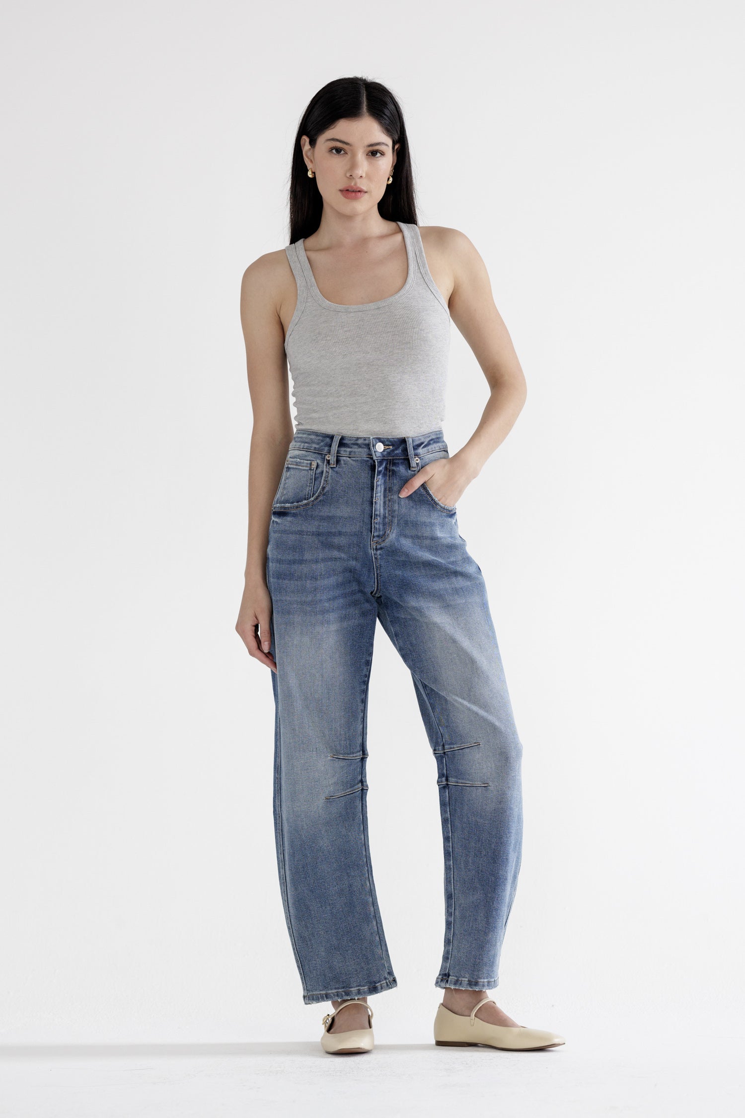 Mica Denim Super High Rise Barrel-leg Jeans Secondary image