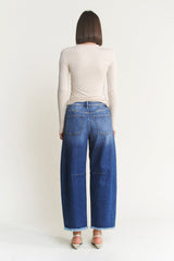 Super High Distressed Ankle Barrel-leg