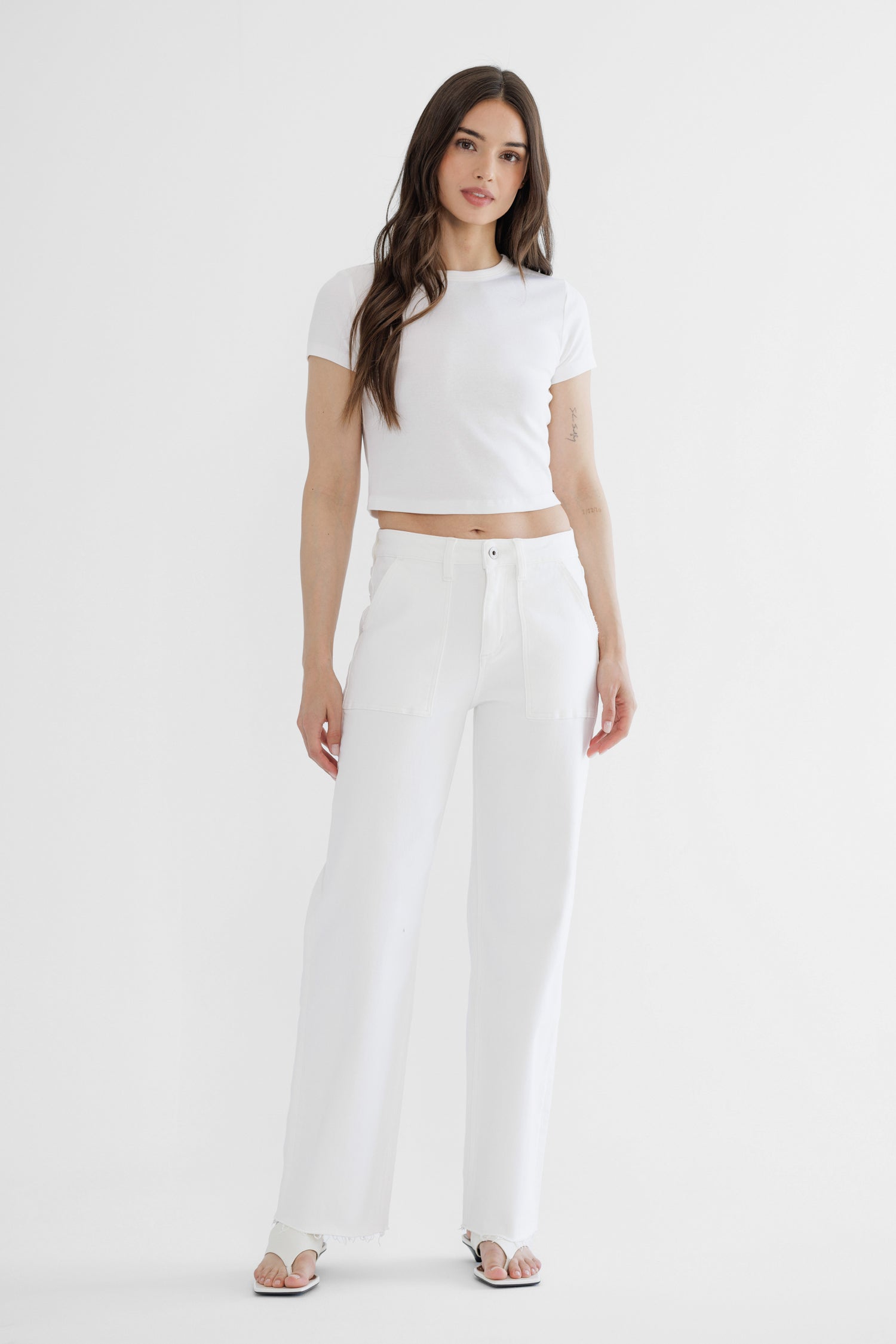 Mica Denim High Rise Wide Leg with Raw Hem Secondary image