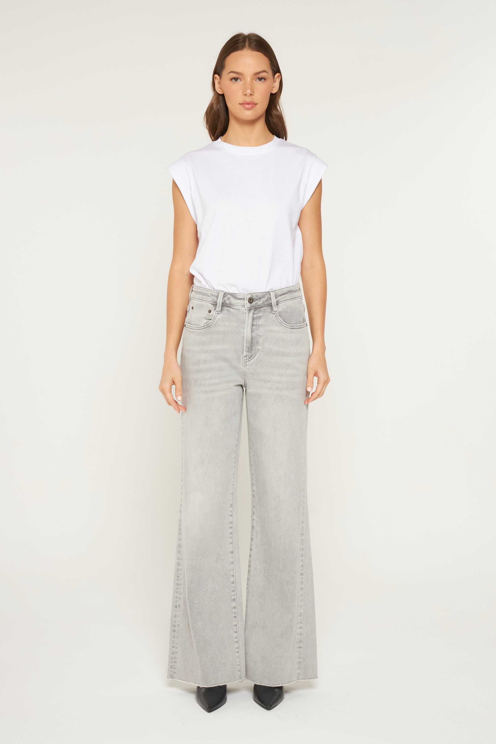 Mica Denim Super High Rise Wide Leg with Raw Hem Secondary image