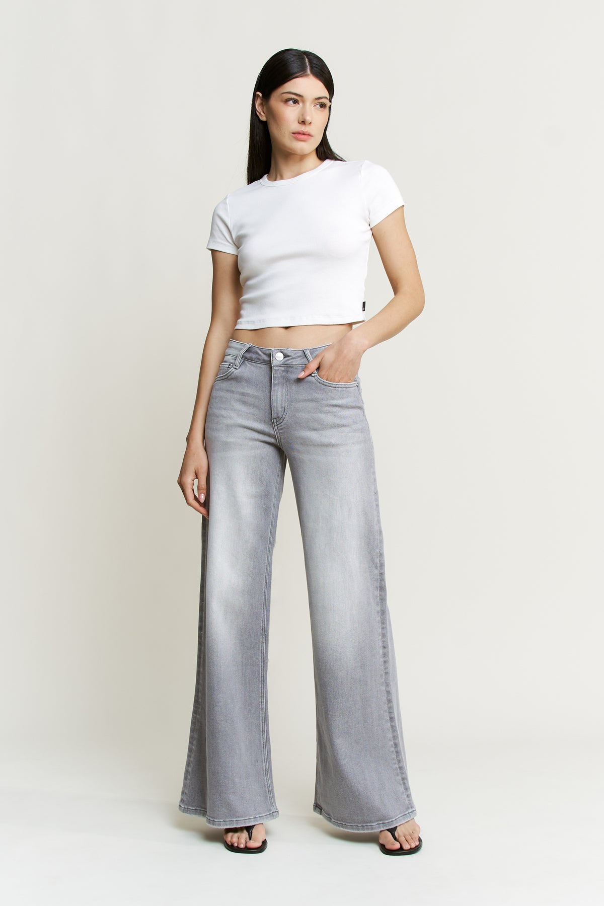 Mid Rise Vintage Wide Leg