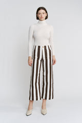 Super High Stripe Cropped Wide Leg