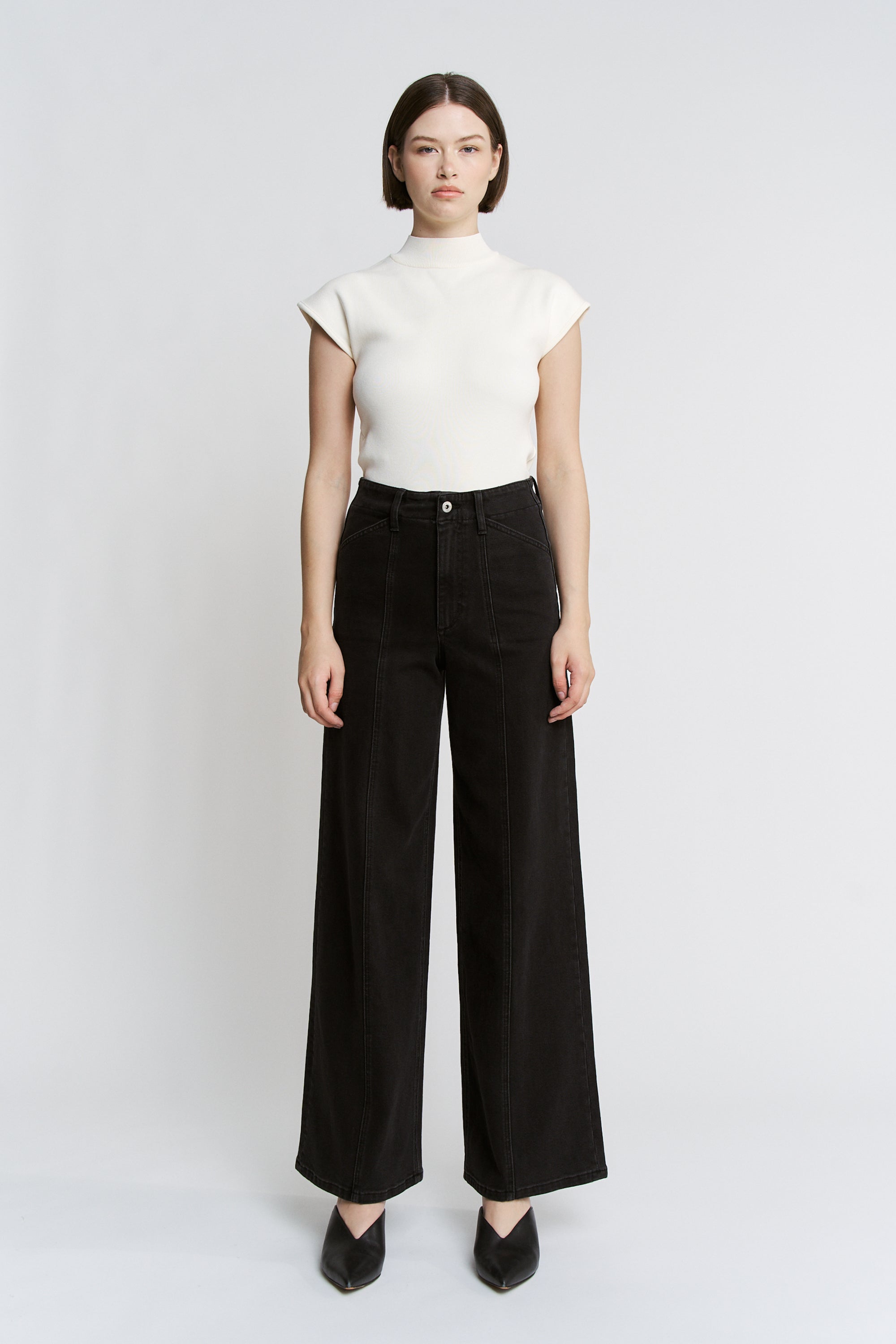 Mica Denim High Rise Seamed Trouser Secondary image