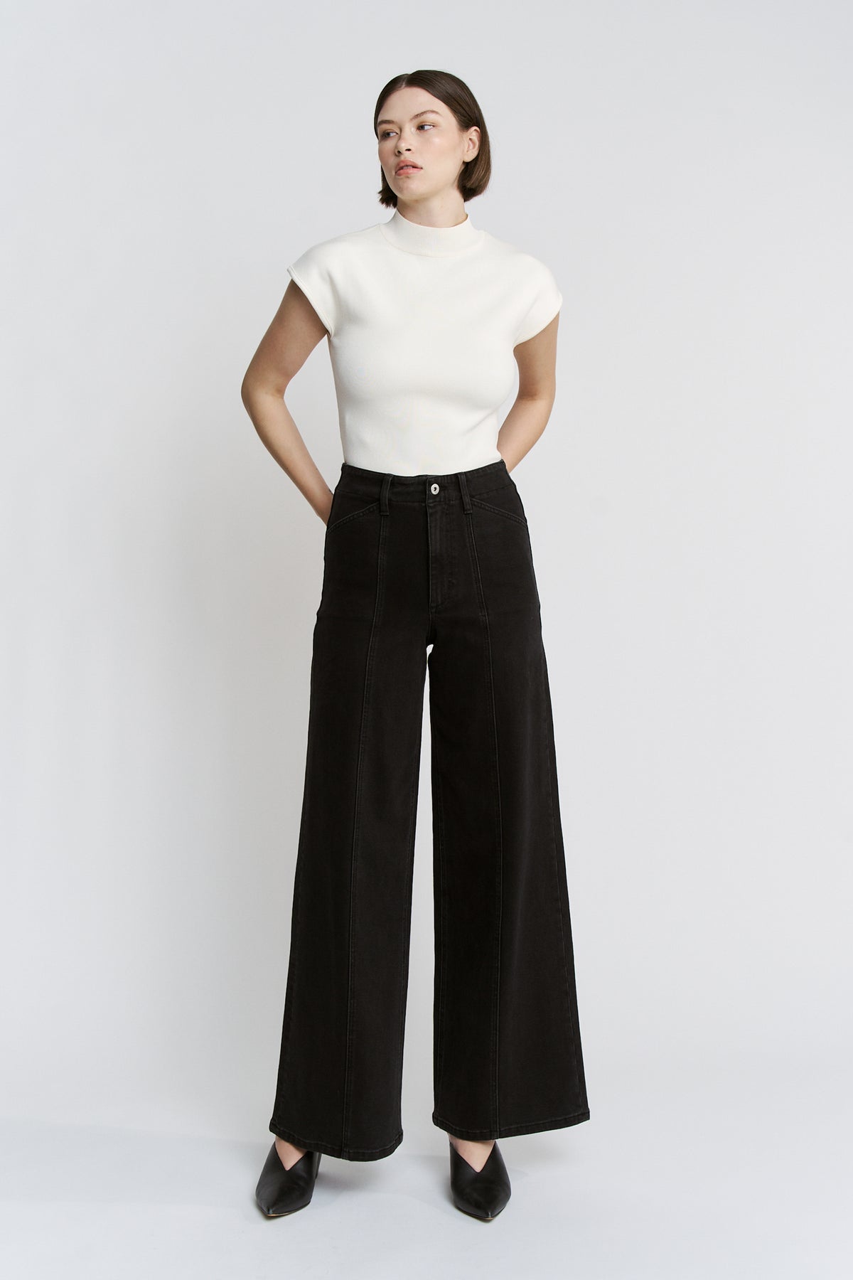 High Rise Seamed Trouser