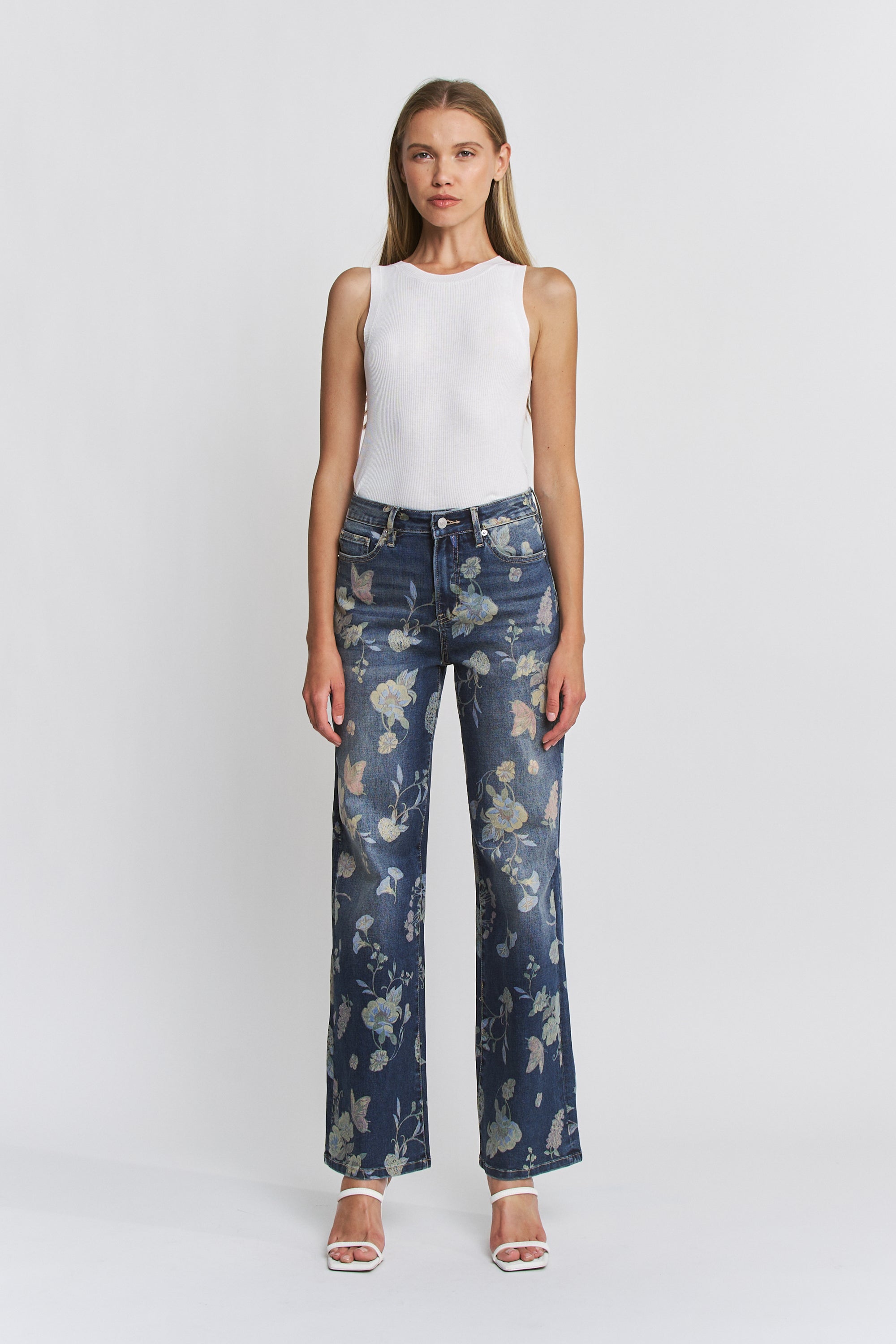 Mica Denim High Rise Wide Leg Embellishment Secondary image