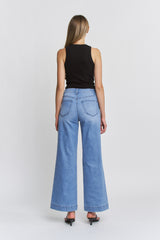 High Rise Wide Leg Trouser Hem