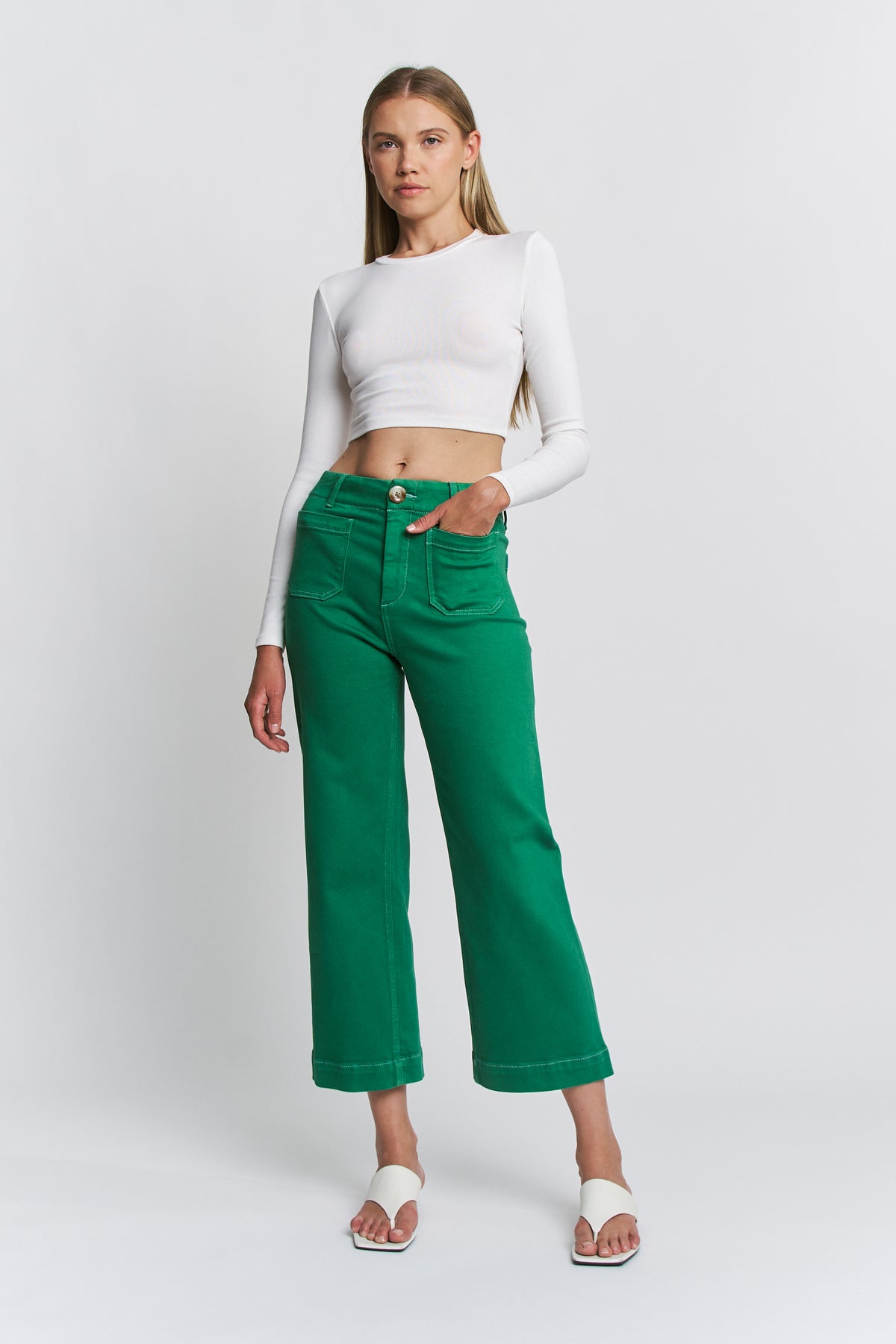 Super High Rise Wide Leg Cropped