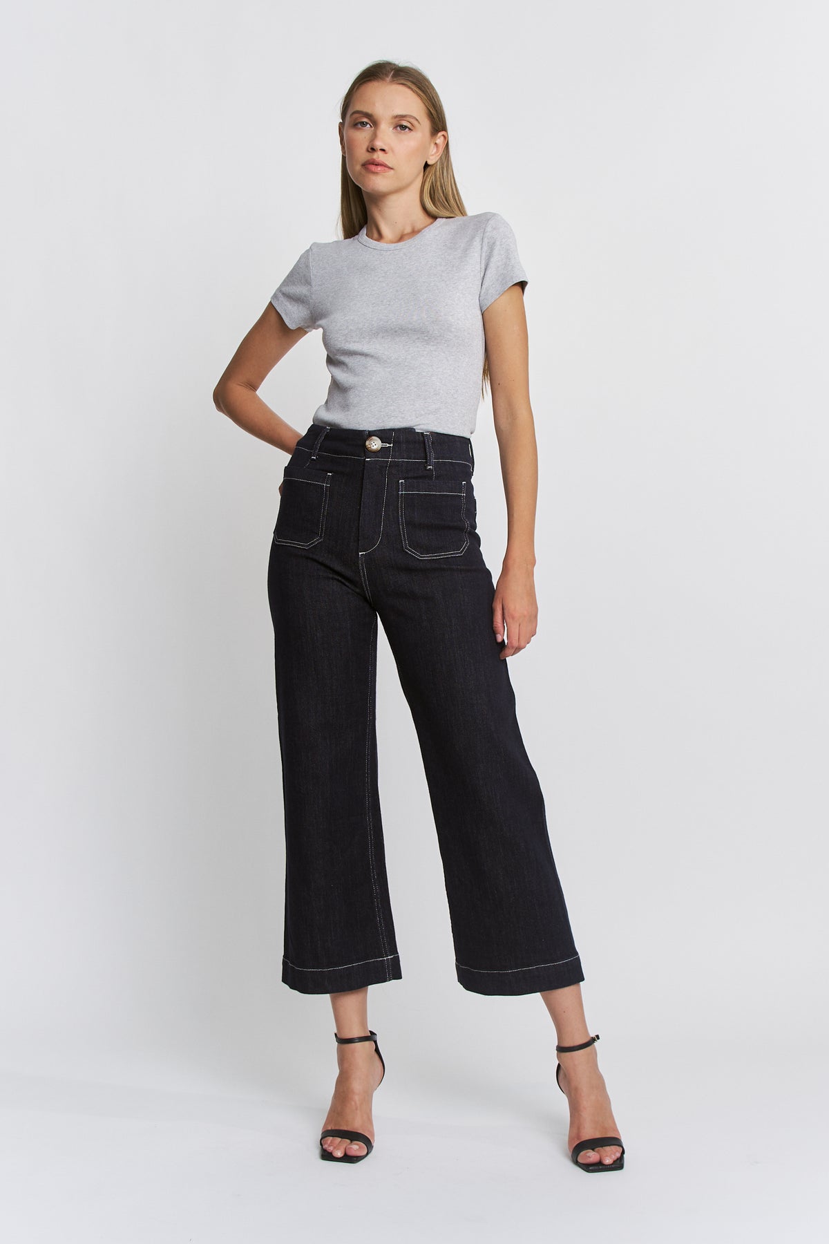 Super High Rise Wide Leg Cropped