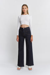 High Rise Wide Leg Comfort Fit