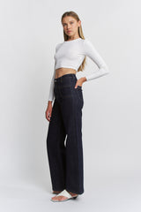 High Rise Wide Leg Comfort Fit