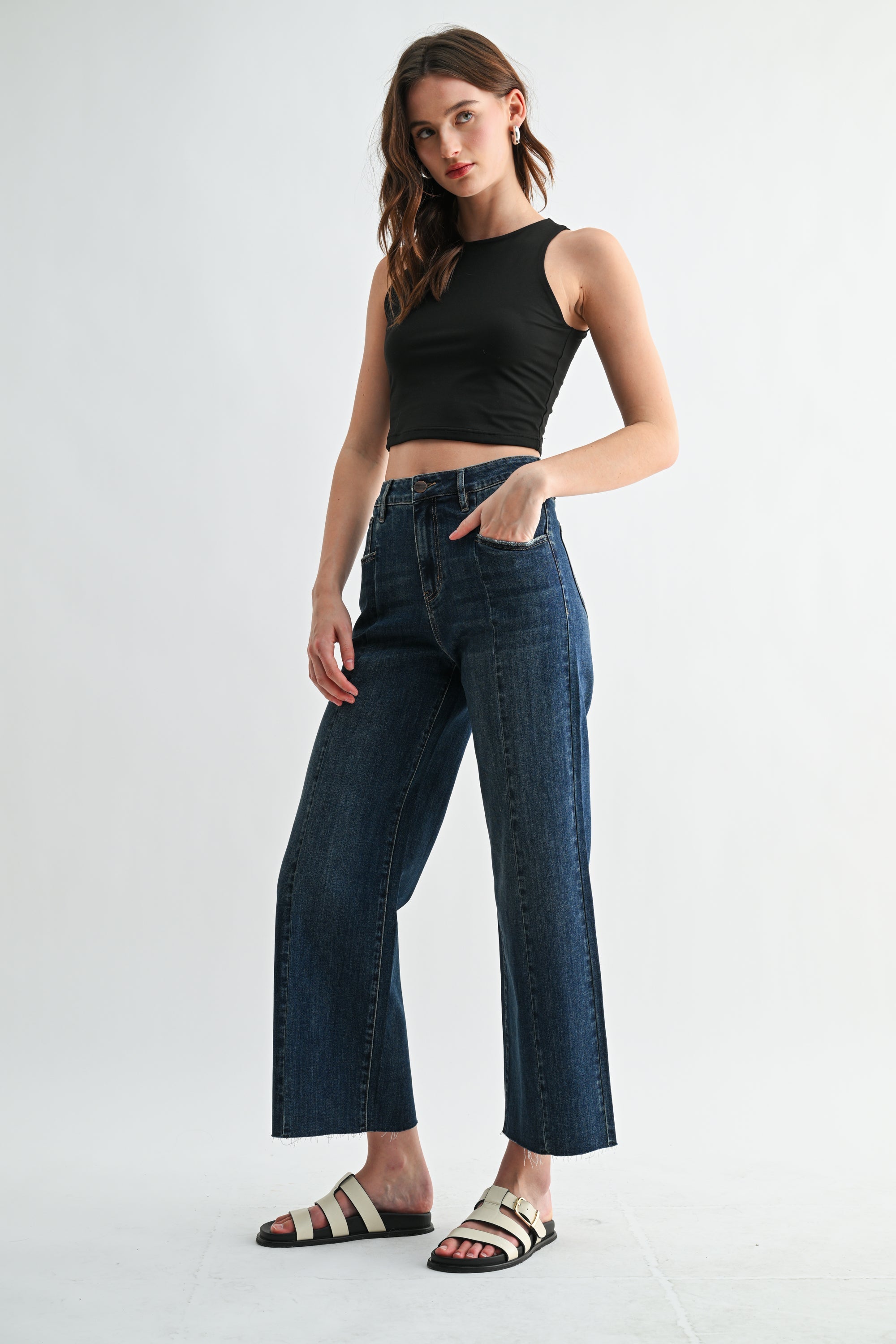 Mica Denim Super High Rise Wide Leg Ankle Secondary image