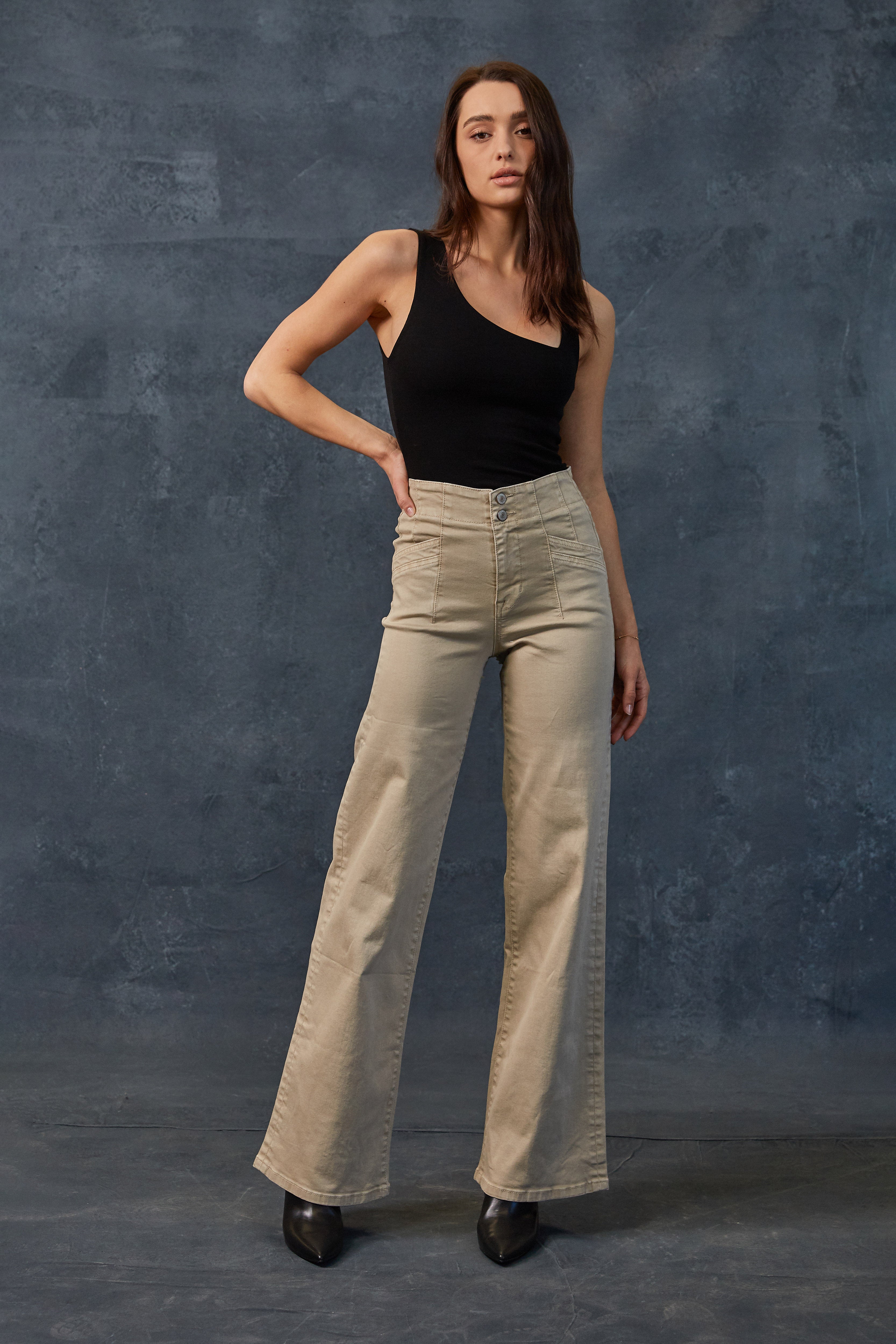 High Rise Wide Leg
