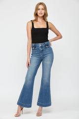 Super High Rise Skater Jeans With Front Flap Pocket