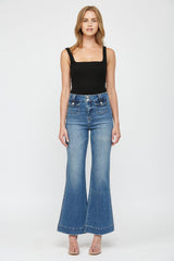 Super High Rise Skater Jeans With Front Flap Pocket