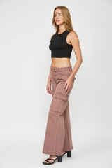Mid Rise Utility Wide Leg